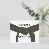 Kampfkunst Brown Belt Postkarte (Stehend Vorderseite)