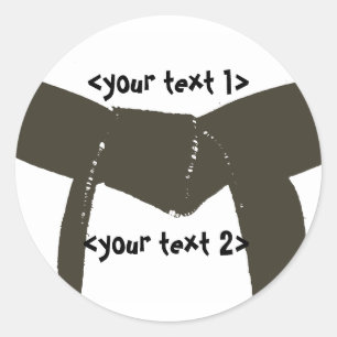 Kampfkunst Brown Belt Runder Aufkleber