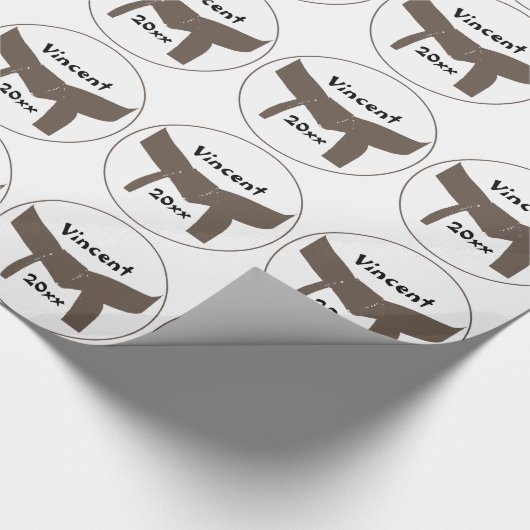 Kampfkunst-Brown-Gurt Geschenkpapier (Ecke)