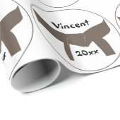 Kampfkunst-Brown-Gurt Geschenkpapier (Rolleneckpunkt)