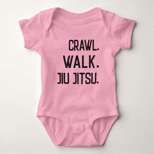 Kampfkunst - Crawl Walk Jiu jitsu - Karate Baby Baby Strampler (Vorderseite)