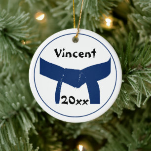 Kampfkunst-dunkelblauer Gurt datiert Keramikornament