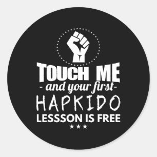 Kampfkunst - Erste Hapkido-Lektion ist kostenlos Runder Aufkleber