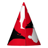 Kampfkunst Geburtstagsfeier mit Karate-Posen Partyhütchen (Rückseite)