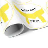 Kampfkunst-gelber Gurt Geschenkpapier (Rolleneckpunkt)