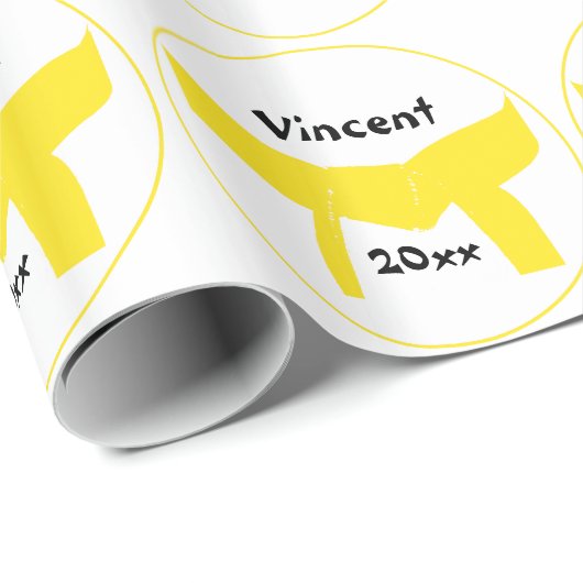 Kampfkunst-gelber Gurt Geschenkpapier (Rolleneckpunkt)