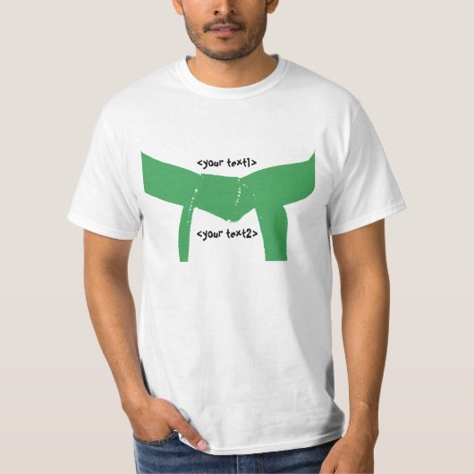 Kampfkunst-grüner Gürtel T-Shirt (Vorderseite)
