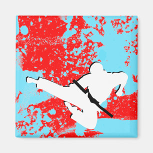 Kampfkunst : Grunge Silhouetten : Magnet