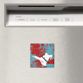 Kampfkunst : Grunge Silhouetten : Magnet (In Situ (Geschirrspüler))