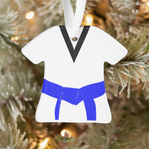Kampfkunst-hellblaue Gurt-Uniform Ornament