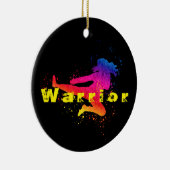 Kampfkunst, hoher Kick, malerischer Schlag Keramik Ornament (Rechts)