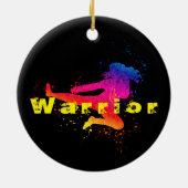 Kampfkunst, hoher Kick, malerischer Schlag Keramik Ornament (Hinten)