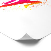 Kampfkunst, hoher Kick, malerischer Schlag Poster (Ecke)