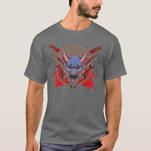 Kampfkunst Japanisch Katana mit Tengu Samurai Ma T-Shirt