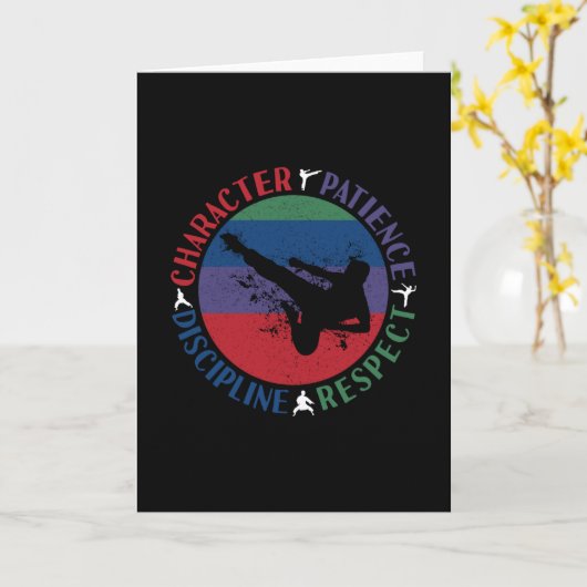 Kampfkunst - Karate-Grundwerte Karte (Gelbe Blume)