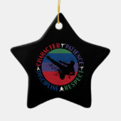 Kampfkunst - Karate-Grundwerte Keramik Ornament (Vorne)