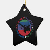 Kampfkunst - Karate-Grundwerte Keramik Ornament (Links)