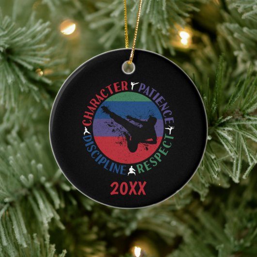 Kampfkunst - Karate-Grundwerte Keramik Ornament (Baum)