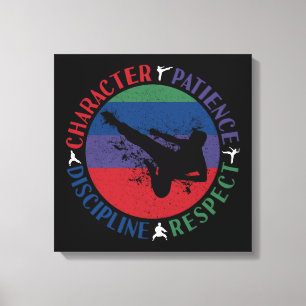 Kampfkunst - Karate-Grundwerte Leinwanddruck