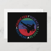 Kampfkunst - Karate-Grundwerte Postkarte (Vorne/Hinten)