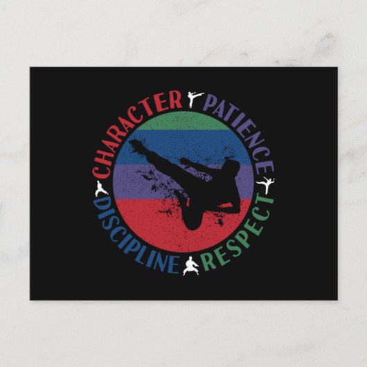 Kampfkunst - Karate-Grundwerte Postkarte (Vorderseite)