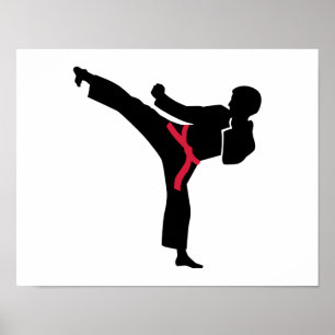 Kampfkunst Karate Kick Poster