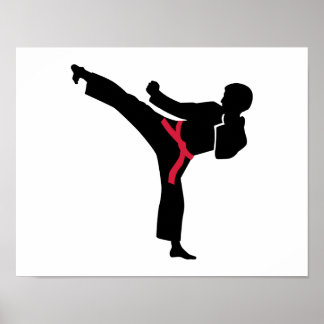 Kampfkunst Karate Kick Poster