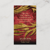 Kampfkunst-Karate-Visitenkarte-goldener Drache Visitenkarte (Rückseite)