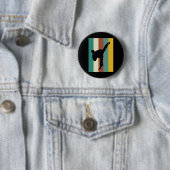 Kampfkunst Kickboxing Karate Taekwondo Retro Des Button (Beispiel)