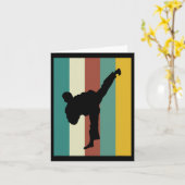 Kampfkunst Kickboxing Karate Taekwondo Retro Des Karte (Gelbe Blume)