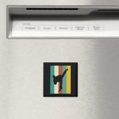 Kampfkunst Kickboxing Karate Taekwondo Retro Des Magnet (In Situ (Geschirrspüler))