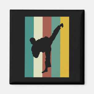 Kampfkunst Kickboxing Karate Taekwondo Retro Des Magnet