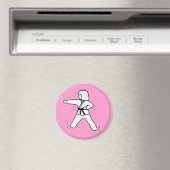 Kampfkunst Kid 2 rosa Magnet (In Situ (Geschirrspüler))