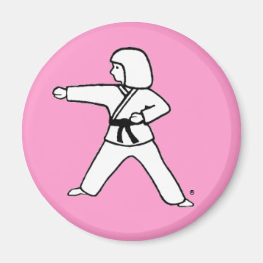 Kampfkunst Kid 2 rosa Magnet (Vorne)
