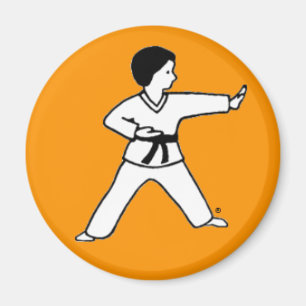 Kampfkunst Kid 6 orangefarbener Magnet