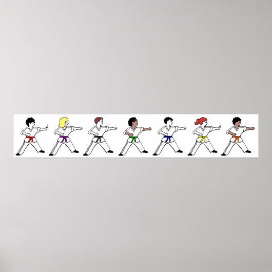 Kampfkunst Kinder Wall Border Poster (Vorne)