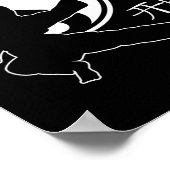 Kampfkunst Lance Symbol Karate Kick Fighter Aest Poster (Ecke)