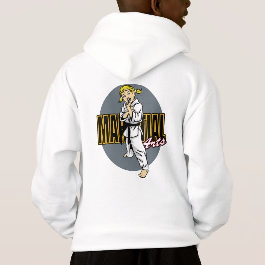 Kampfkunst-Mädchen Hoodie (Rückseite)