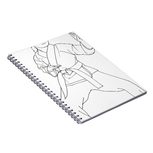 Kampfkunst-Mädchen Notizblock (Rechte Seite)