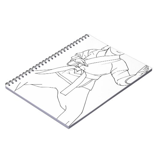 Kampfkunst-Mädchen Notizblock (Linke Seite)