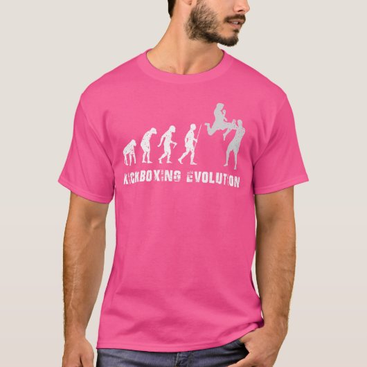 Kampfkunst menschliche Evolution Kickboxing Therap T-Shirt (Vorderseite)