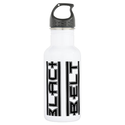 Kampfkunst-mutiger schwarzer Gürtel Trinkflasche (Vorderseite)