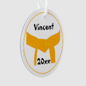 Kampfkunst Orange Belt Dated Ornament (Vorderseite)