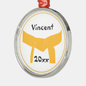 Kampfkunst Orange Belt Ornament Aus Metall (Links)