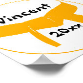 Kampfkunst Orange Belt Poster (Ecke)