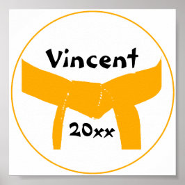 Kampfkunst Orange Belt Poster