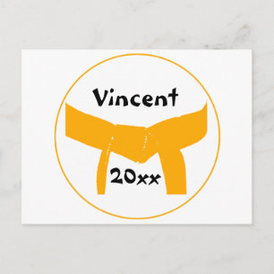 Kampfkunst Orange Belt Postkarte