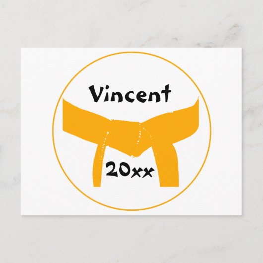 Kampfkunst Orange Belt Postkarte (Vorderseite)