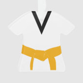 Kampfkunst Orange Belt Uniform Ornament (Vorderseite)