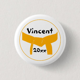 Kampfkunst-Orangen-Gurt Button